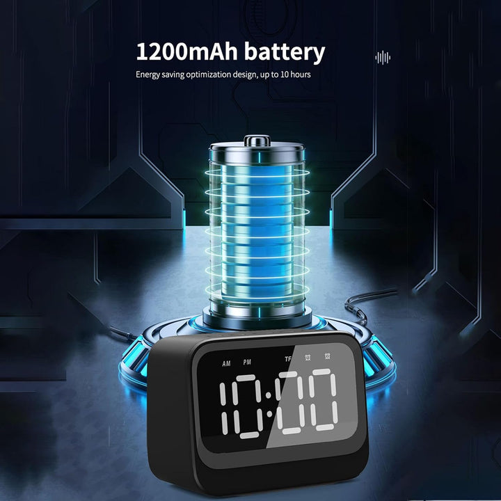 ASHATA Digitaler Wecker mit -Lautsprecher, LED Digital Clock -Lautsprecher mit Grossem LED -Display