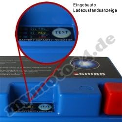 Motorrad Batterie Shido Lithium 51913, 12V/19AH (Masse: 186x82x171)
