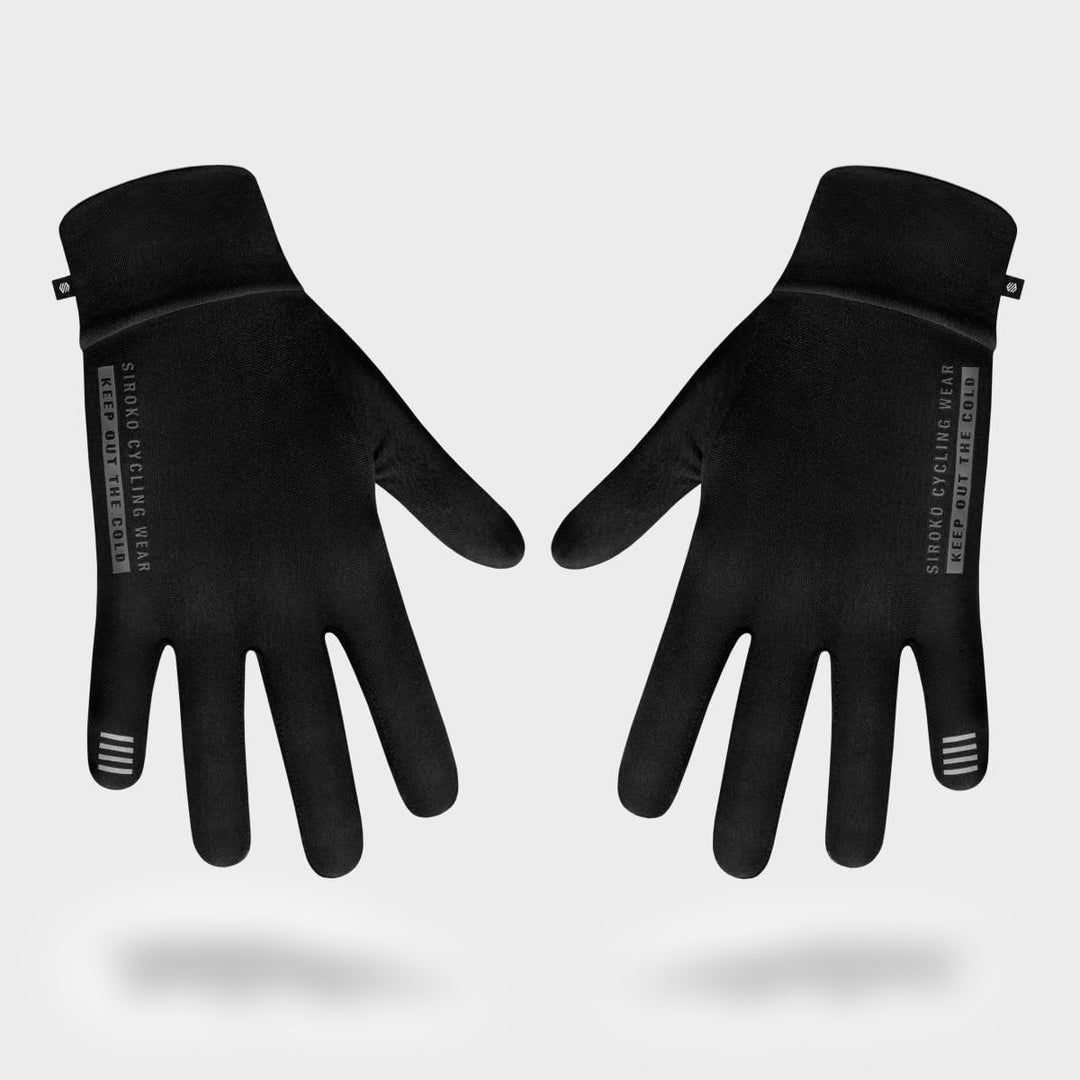 SIROKO Fahrrad-Übergangshandschuhe Nürnberg Schwarz für Damen und Herren XXS, XXS