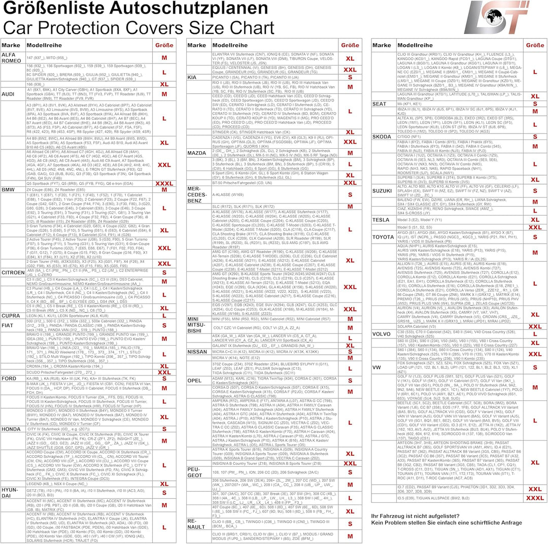 LST Autoabdeckung Indoor – lackschonende und Dehnbare Autogarage. Car Cover Innenbereich für Autohäu