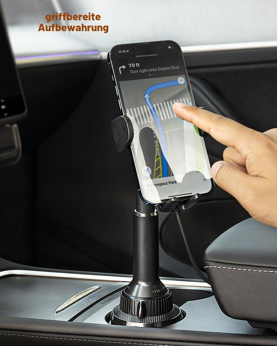 APPS2Car Handyhalterung Auto Getränkehalter mit Ladefunktion, Ladegerät Auto Kfz-Handyhalterung mit