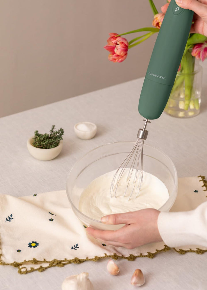 CREATE/FULLMIX RETRO/Stabmixer in Salbeigrün/Mixer und Pürierstab, 6 Geschwindigkeiten, 15000U, 500m