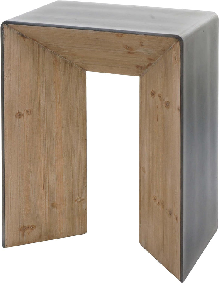 Konsolentisch HWC-L76, Telefontisch Beistelltisch Tisch, Industrial Massiv-Holz MVG, 80x60x40cm Natu