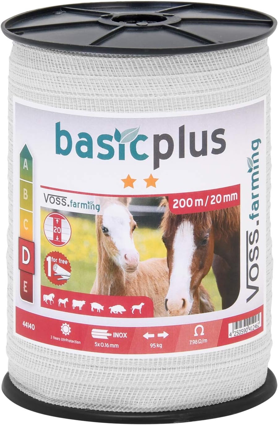 VOSS.farming - Weidezaunband mit 30% mehr Leitfähigkeit - insgesamt 800m + Elektro-Zaun-Band-Zubehör