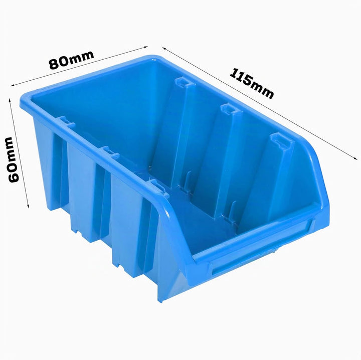 Lagersystem Wandregal 576 x 390 mm | 35 stck. Box | Stapelboxen Schüttenregal Sichtlagerkästen | Ext