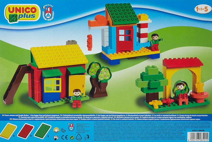 Unico Plus 8525 – Box mit Bausteinen (250 Teile) & Baukasten für Kinder Bundle mit Baukasten, Bundle