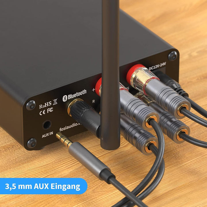 Fosi Audio BT10A Bluetooth 5.0 Stereo Audio Verstärker Empfänger 2 Kanal Klasse D Mini Hi-Fi Integri