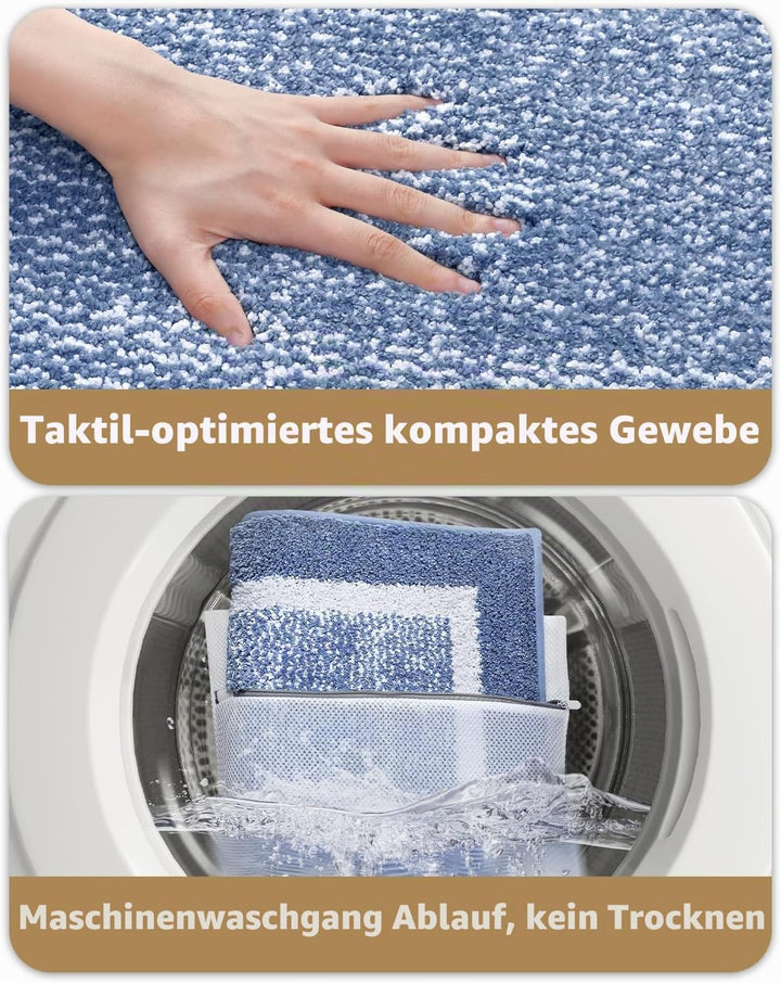 COLOR&GEOMETRY Kleine Badteppiche rutschfest Waschbar Absorbierende Badvorleger Weiche Badezimmertep