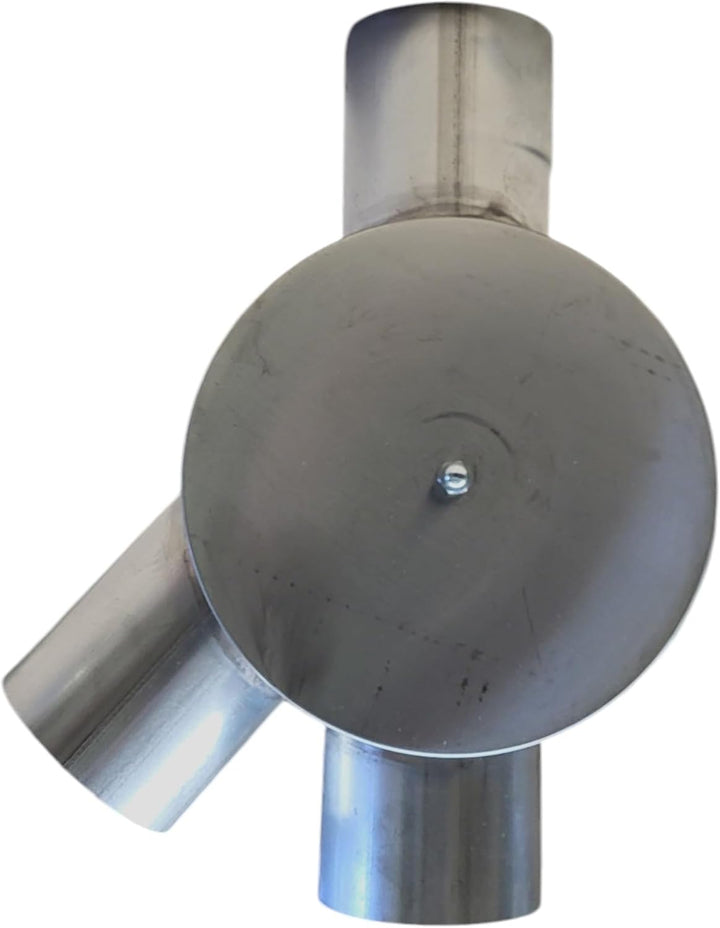 zbs24 Zink Wasserverteiler mit Drehgriff 100mm Regenwasserverteiler aus Titan-Zink für Fallrohre Was