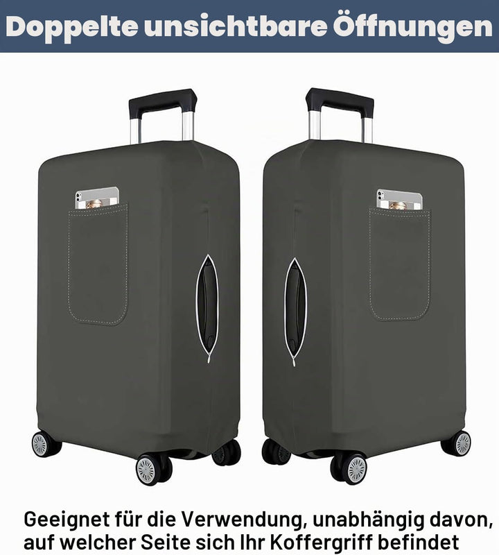 Morbuy Elastisch Kofferschutzhülle, Gross Kofferhülle Grau mit Reissverschluss, Suitcase Luggage Cov