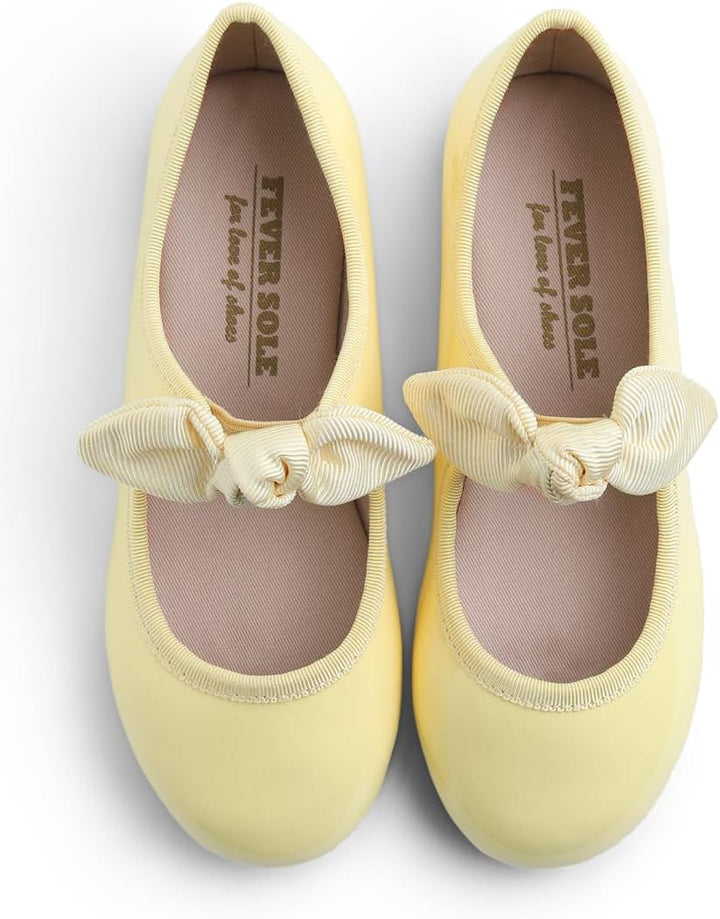Feversole Girls Cute Dress, Mädchen süsses Kleid Mary Jane Schuhe weiche Party Urlaub Ballerinas 29