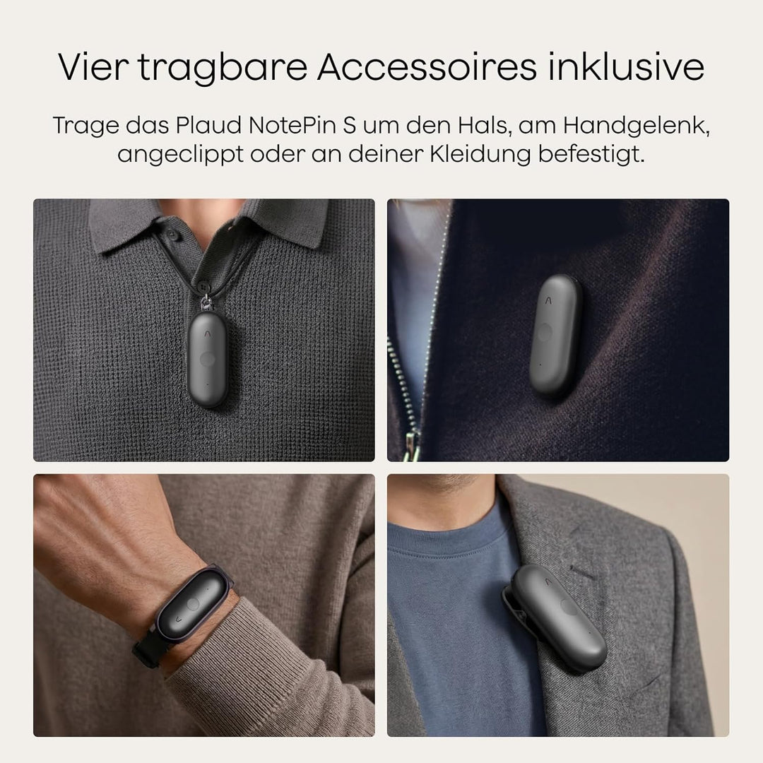 Plaud NotePin S Diktiergerät mit taktiler Aufnahmetaste KI Voice Recorder KI-Notizgerät KI-Schreibfu