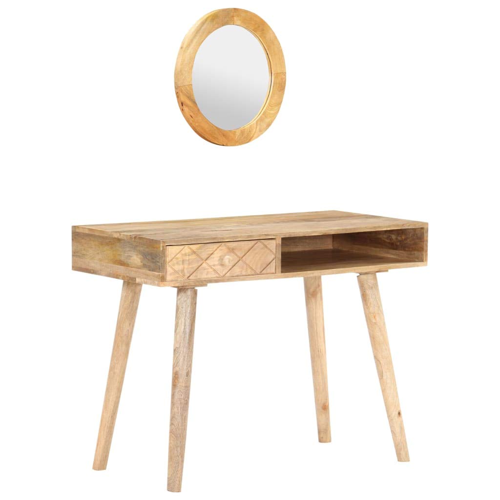 TEWTX7 Schminktisch mit Spiegel & Schubladen, Schminktisch-Set, Kosmetiktisch, Kommode, Schlafzimmer