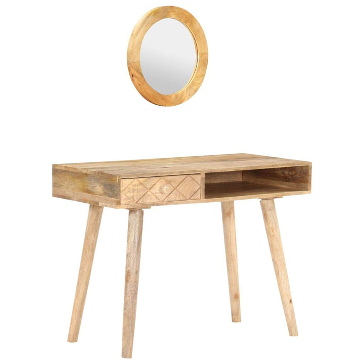 TEWTX7 Schminktisch mit Spiegel & Schubladen, Schminktisch-Set, Kosmetiktisch, Kommode, Schlafzimmer