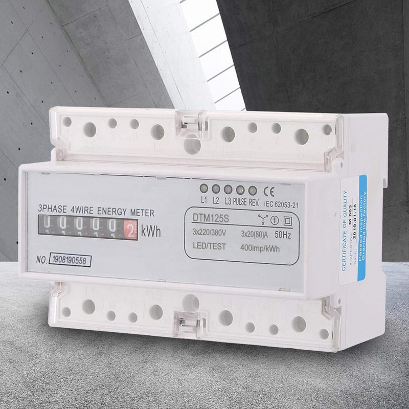 Digitale Stromzähler KWh-Zähler 220V 380V Dreiphasen-Energiezähler Energy Meter 20A-80A