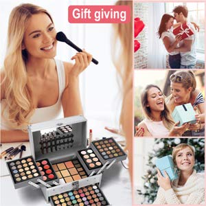 PhantomSky 132 Farben Schminkset, Cosmetics Schminkkoffer Mädchen Make Up Set für Teenager Kosmetik