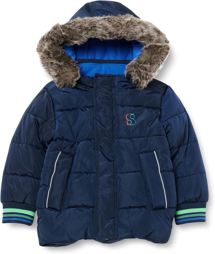 s.Oliver Steppjacke mit abnehmbarem Kunstfell 80 Blau, 80 Blau