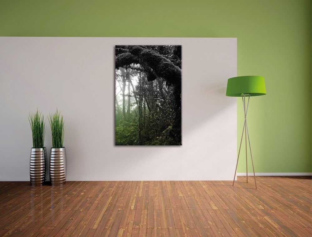 Pixxprint Regenwald in Seiner ganzen Pracht, Format: 70x100 auf hochkantiges Leinwand, XXL riesige B