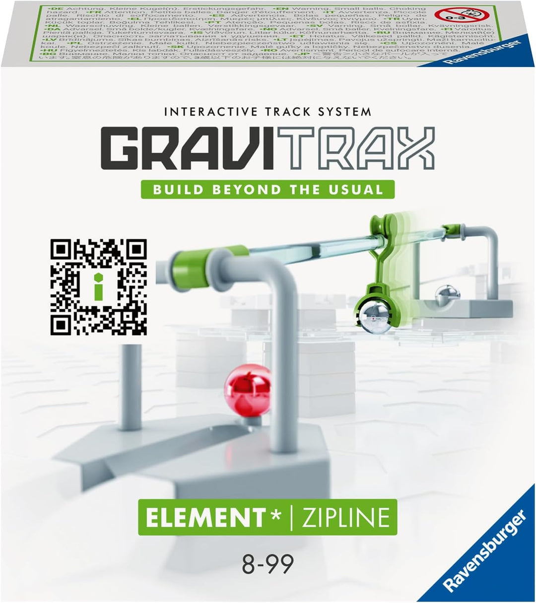 Ravensburger GraviTrax Element Zipline und Spirale - Erweiterung für Deine Kugelbahn, Bundle mit Gra