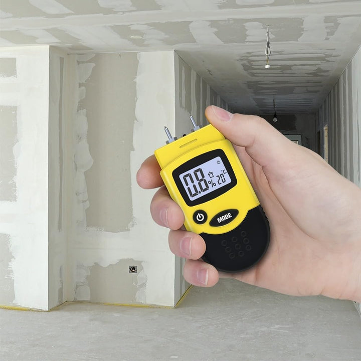 TROTEC Feuchtigkeitsmessgerät BM12 – Für Wand, Holz, Estrich – Messbereich 6-44%, Abschaltautomatik,