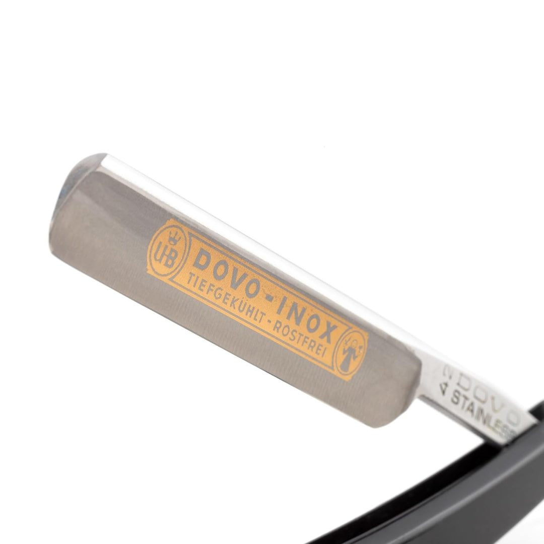 DOVO Rasiermesser Inox - Edelstahl Rasiermesser - 3/8 Zoll - französischer Kopf - derber Schliff - D