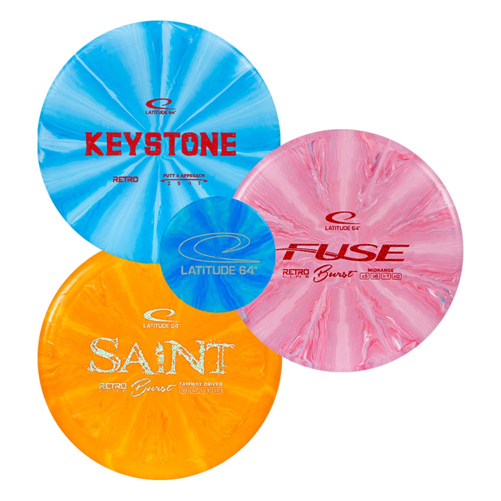 Latitude 64 Disc Golf Starter Set 3er-Pack | Frisbee Golf Set | Saint Fairway Driver | Fuse Midrange