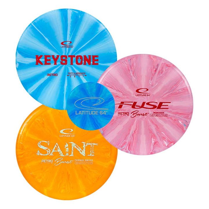 Latitude 64 Disc Golf Starter Set 3er-Pack | Frisbee Golf Set | Saint Fairway Driver | Fuse Midrange