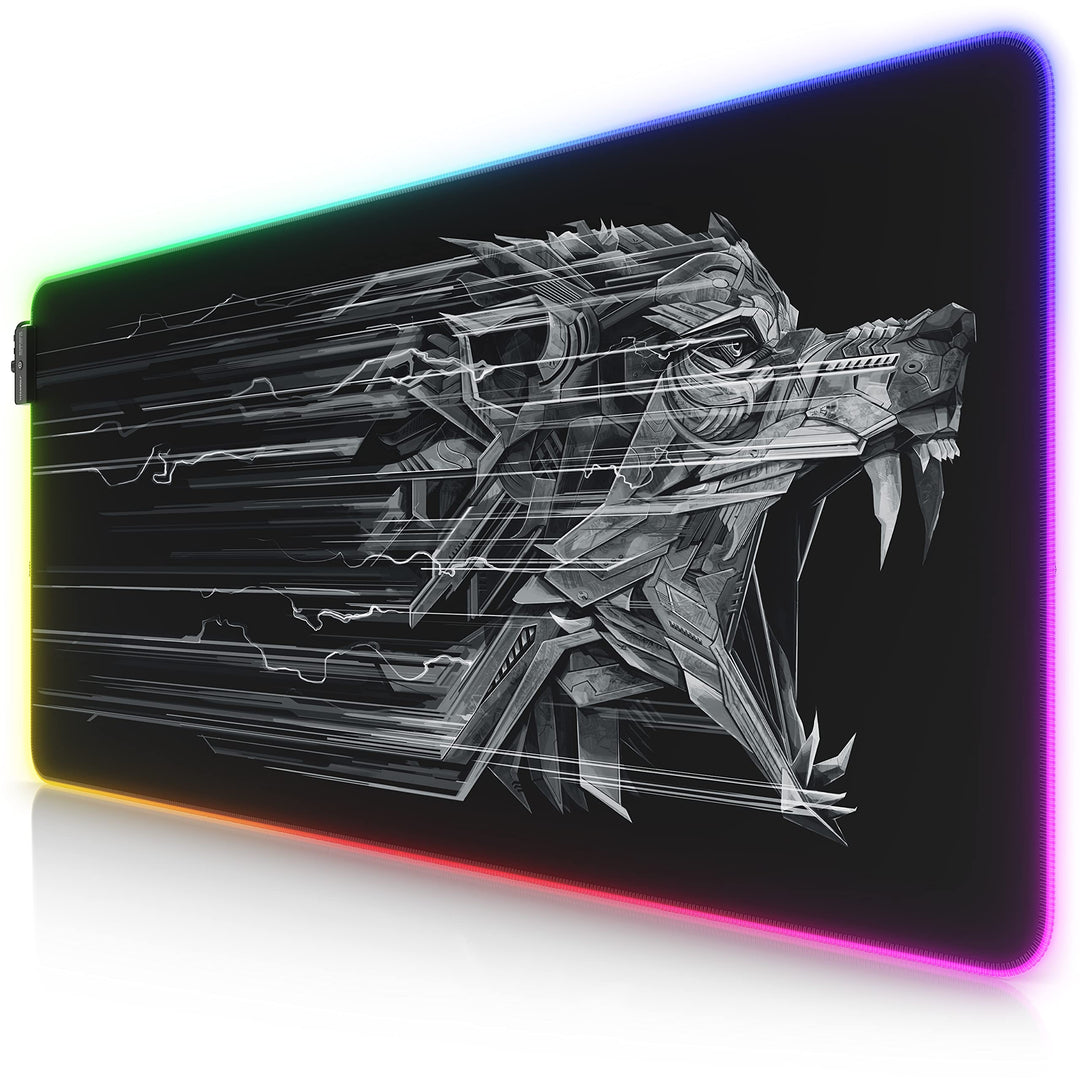 CSL-Computer – XXL RGB Gaming Mauspad – LED Schreibtischunterlage – 900 x 400 mm Übergrösse – XXL Ma