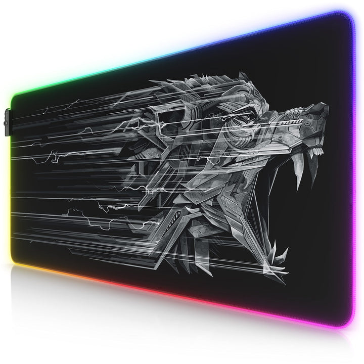 CSL-Computer – XXL RGB Gaming Mauspad – LED Schreibtischunterlage – 900 x 400 mm Übergrösse – XXL Ma