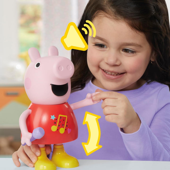 Peppa Pig Plauder- & Singspass Peppa Puppe, Pink, 20 cm Talk and Sing, Talk and Sing