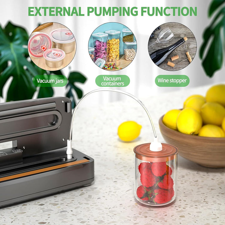 Vakuumiergerät, 6-in-1 Vakuumierer Vacuum Sealer für Sous Vide Kochen und Lebensmittel Bleiben bis z