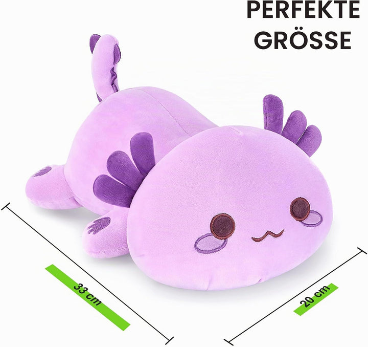 shownicer Plüschtier Axolotl Stofftier Kawaii Salamander Plüsch, Axolotl Kuscheltier Plüschkissen Sp