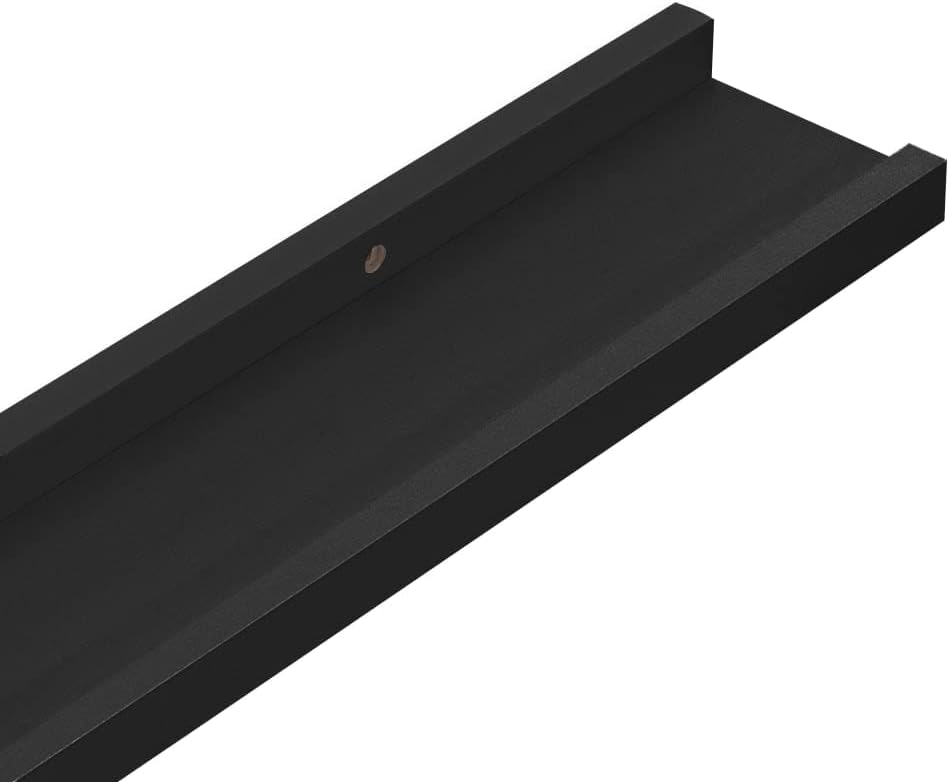 Bussandri Exclusive - Bilderleisten 2 Stk. Schwarz 80x9x3 cm MDF