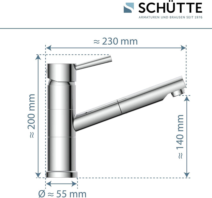 Schütte 33770 UNICORN Spültischarmatur, Chrom Unicorn Chrom, Unicorn Chrom