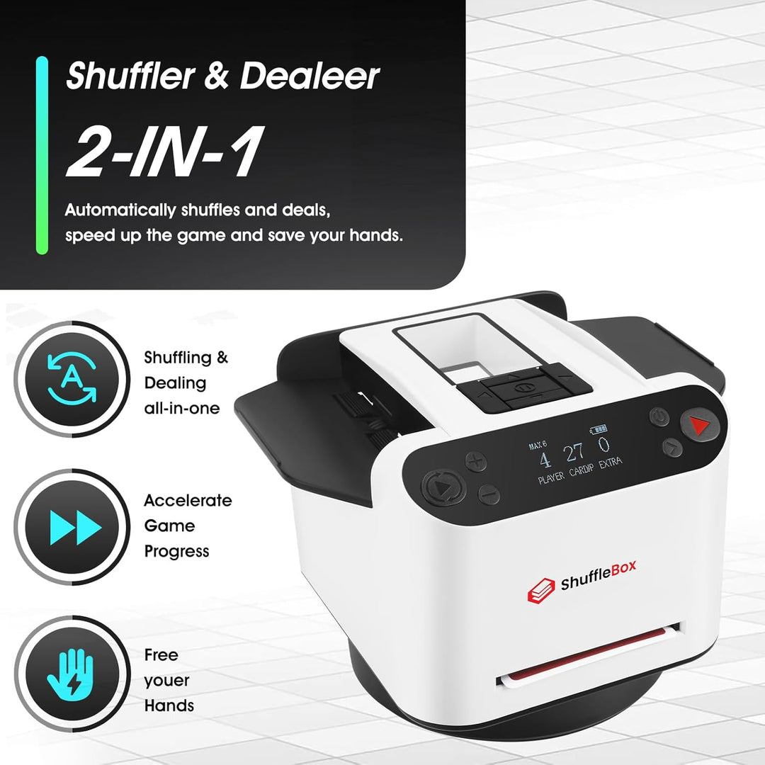 G1 Pro Automatische Kartenmischer und Kartensender 2 in 1,Ultra leise,für UNO, Taco Cat Ziegenkäse P