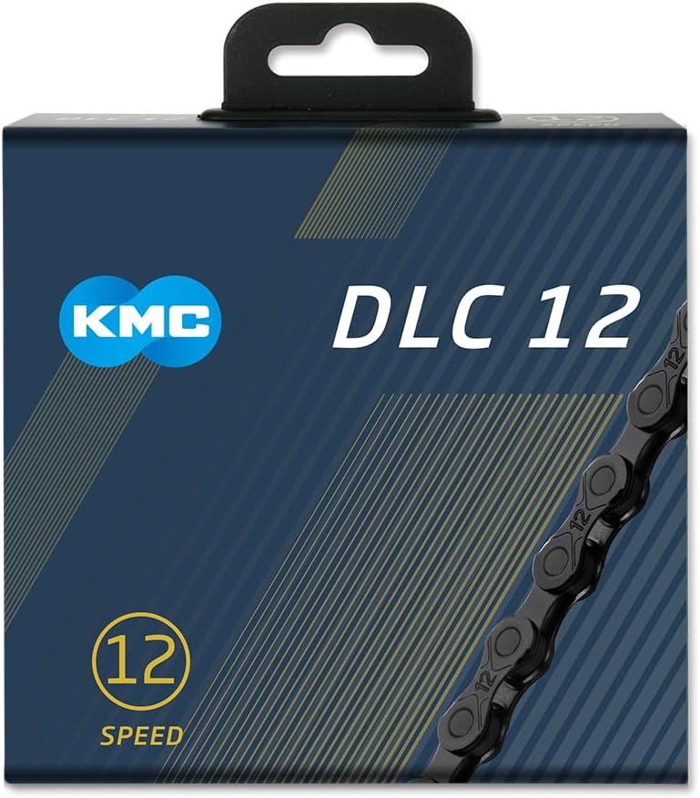 KMC Unisex – Erwachsene DLC 12-Fach Kette 1/2" x11/128, 126 Glieder, schwarz, Schwarz
