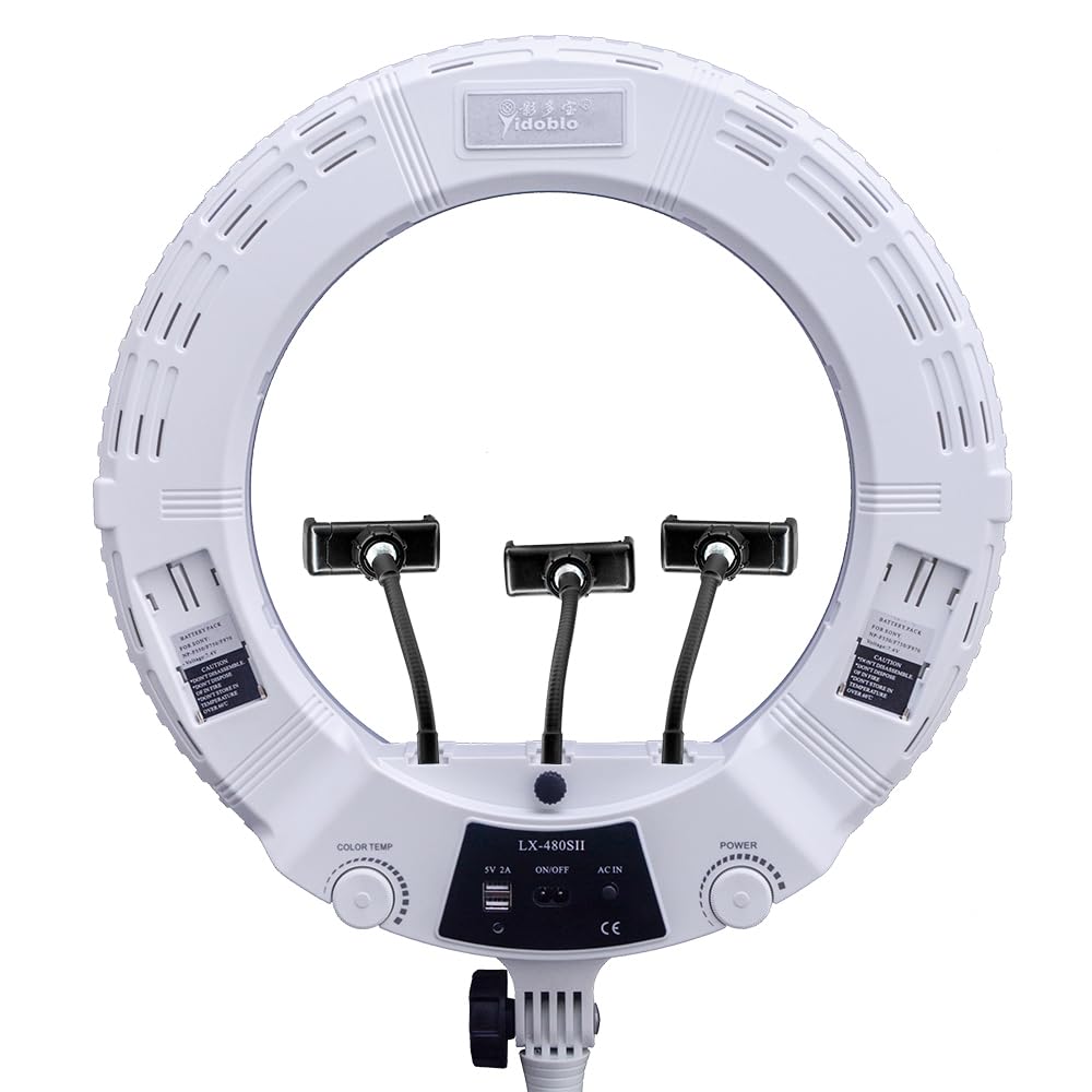 Yidoblo 18-Zoll-Ringlicht mit Stativ YouTube LED TikTok Ringlicht-Kit Farbtemperatur 3200K bis 5500K