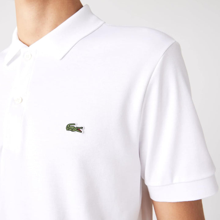 Lacoste Herren Polo-Shirt Kurzarm DH2050, Männer Polo-Hemd,2 Knopf,Regular Fit M White (001), M Whit