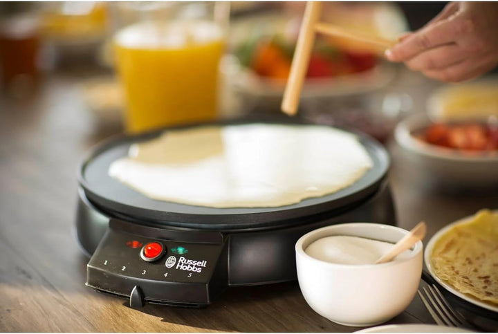 Russell Hobbs Crêpes Maker Fiesta (Ø 30cm, antihaftbeschichtete Platte, inkl. Teigverteiler & Crêpes