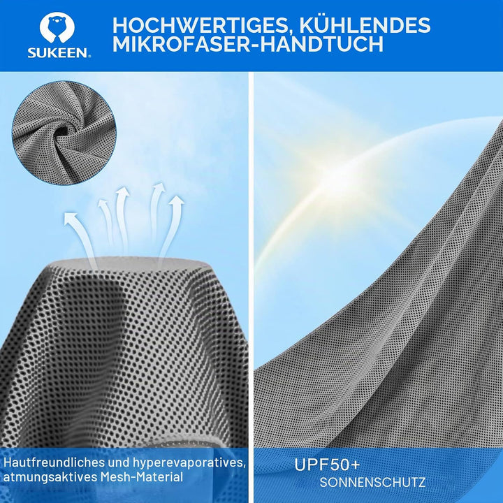 Kühltuch Set, kühlendes Handtuch Kühltücher Hals, Handtuch kühlend, Cooling Towel, Kühltücher Sport,