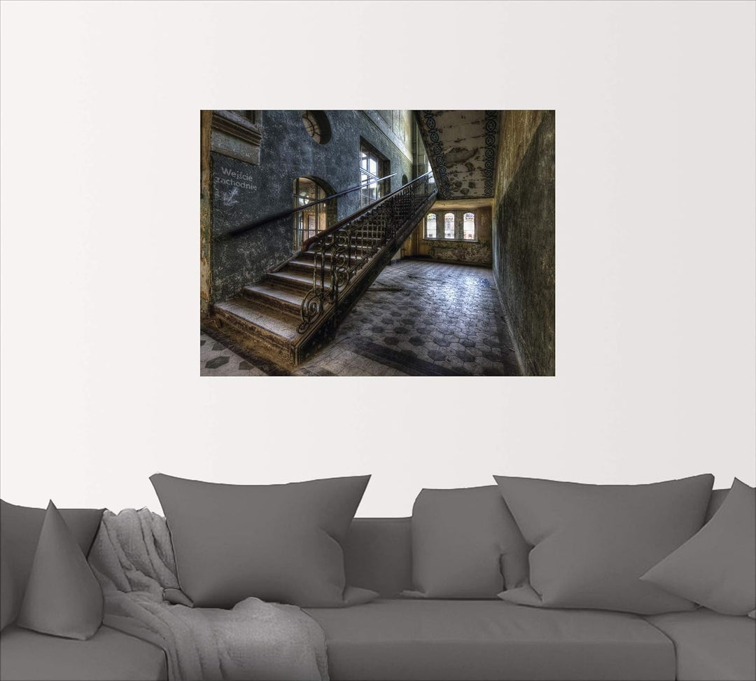 ARTland Wandbild selbstklebende Vinylfolie 80x60 cm Lost Places Ruinen Architektur Gebäude Altbau Mo