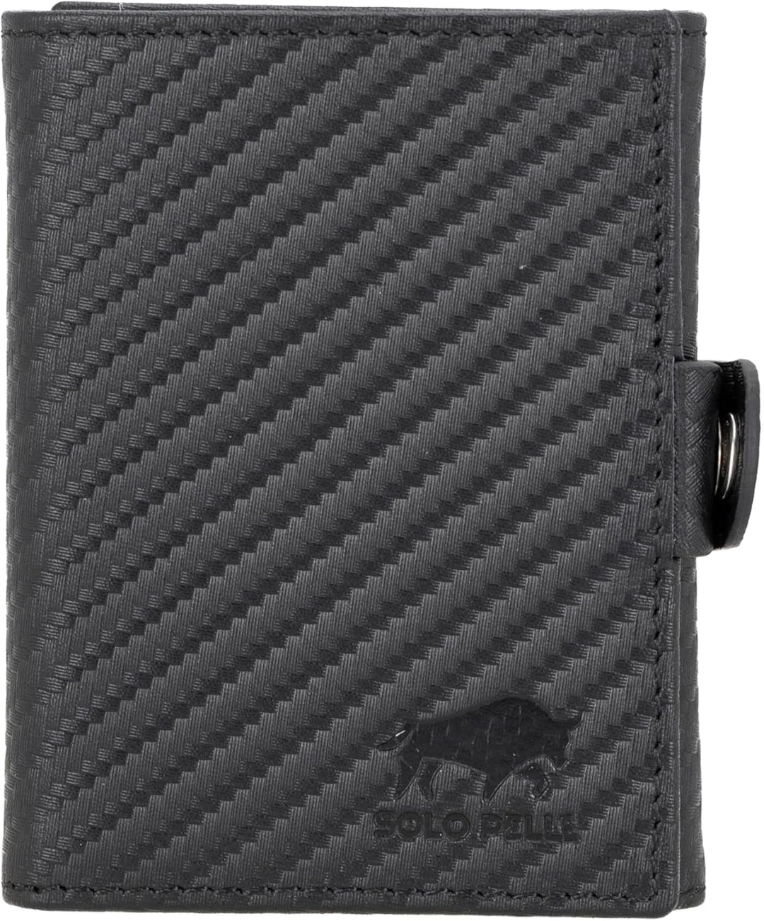 Solo Pelle NEU Slim Wallet mit Münzfach [12 Karten] Slimwallet Riva [RFID-Schutz] Kartenetui mit Mün