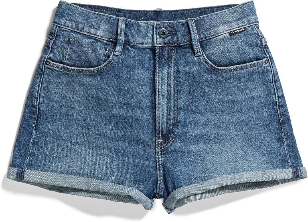 G-STAR RAW Damen Tedie Denim Shorts, Blau (Faded Santorini D21001-c911-c767)