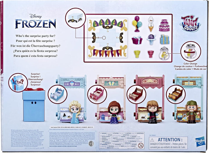 Frozen Disney 2 Twirlabouts Surprise Celebration Spielset, 5 Puppen, 4 wandelbare Schlitten, 12 Zube