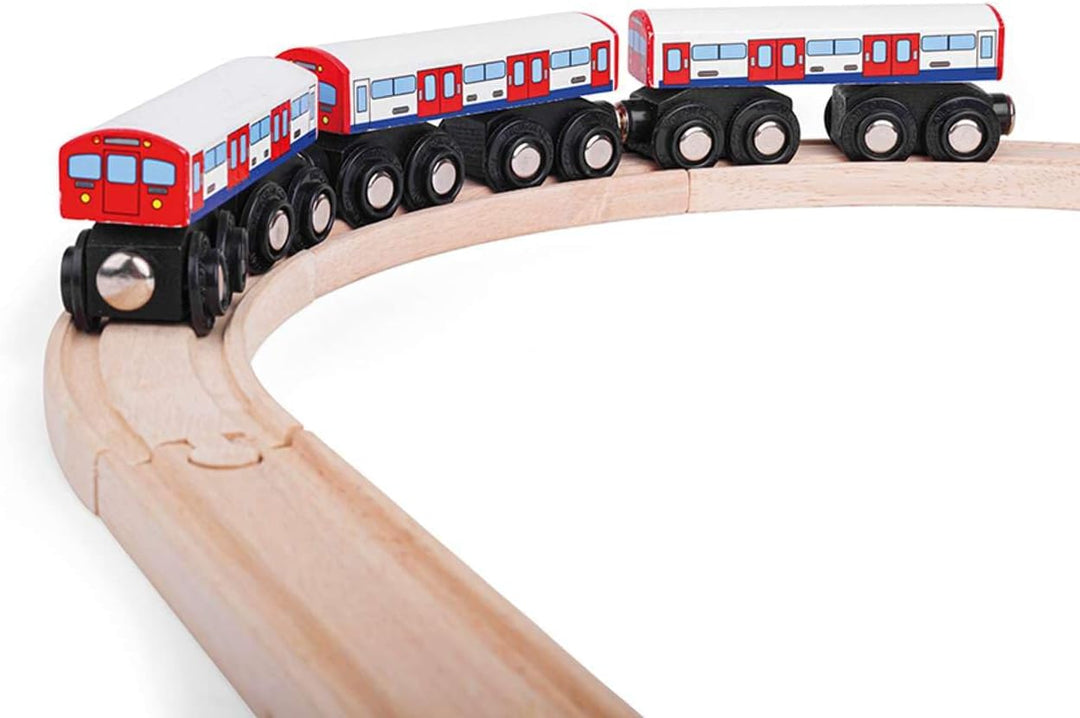 Bigjigs Schienen aus Holz U-Bahn - Weitere wichtige Holzschienen Marken sind kompatibel