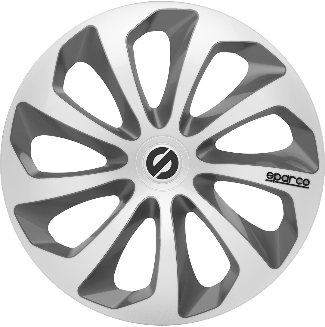 SPARCO SPC1573SVGR Sicilia 4 Stück Radzierblenden, Silber/Grau, 4 Stück, 15" 15" Silber/Grau, 15" Si