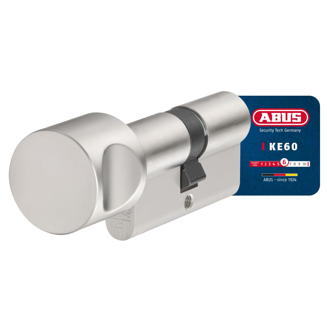 ABUS 54436 Zylinderschloss, Nickel, matt, mit Knauf Z40/K40, Z40/K40