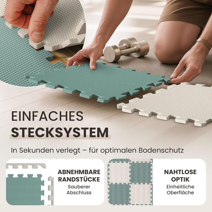 Schutzmatten Bodenschutzmatte Set Sportmatte Gymnastikmatte Puzzlematte: Puzzle Sportgeräte Matte Fi