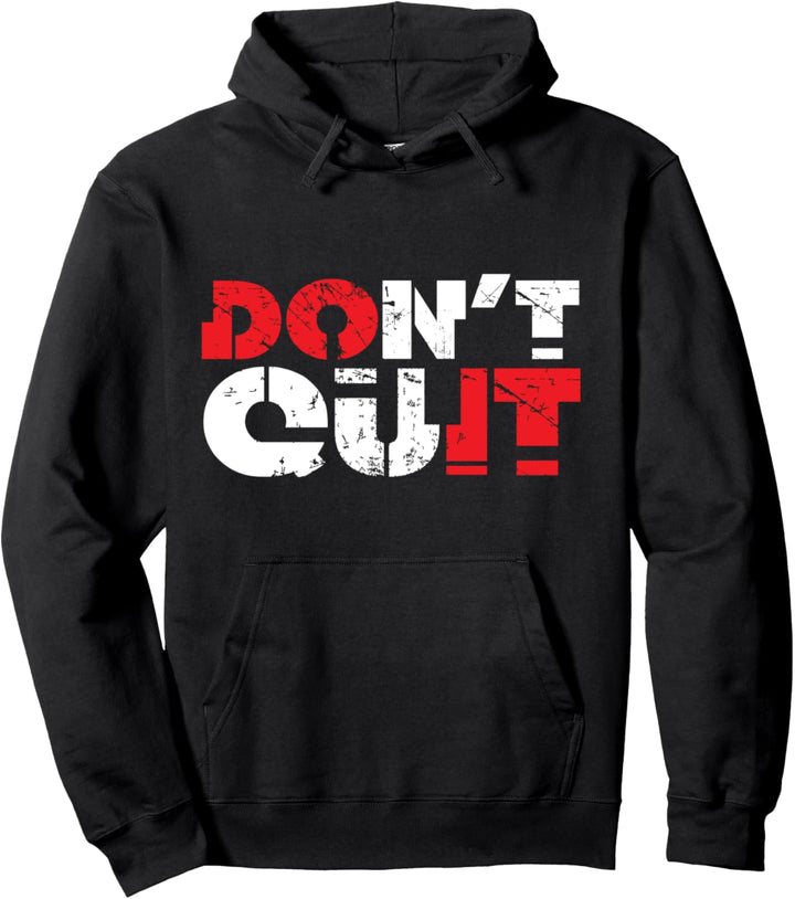 Don't Quit Motivational Zitat Inspirational Men Women Pullover Hoodie