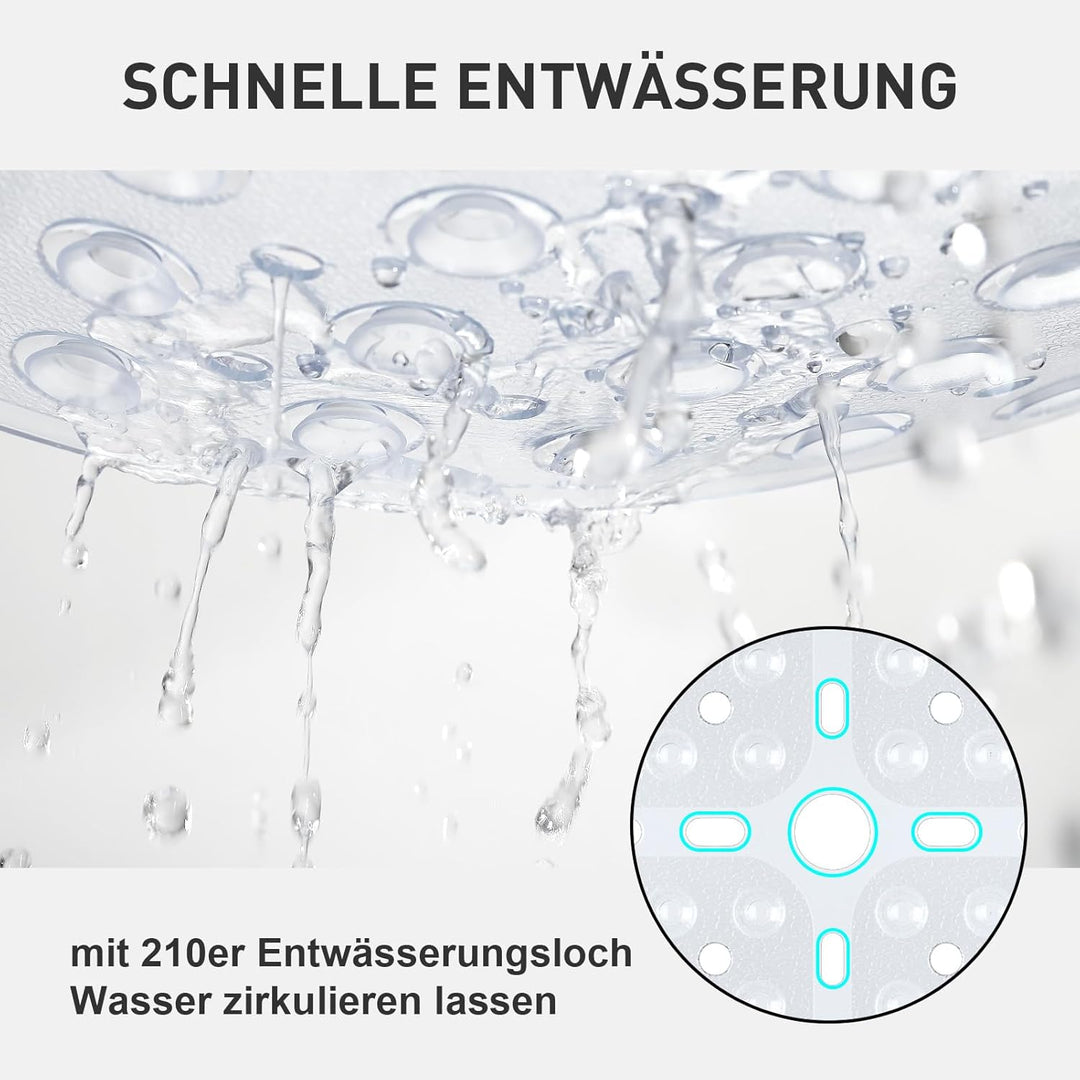 XIYUNTE Gross Duschmatte rutschfest Anti Schimmel - 70x70cm XL Quadratische rutschfeste Duschmatten
